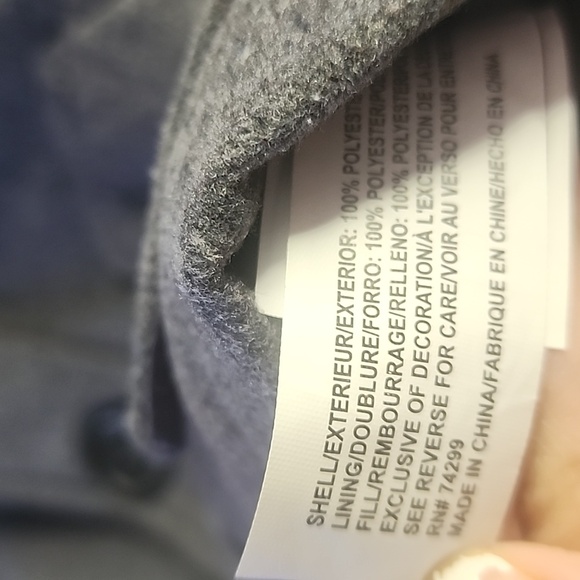 DKNY Baby Boy NWT Sz 24 Months Charcoal Button Up Coat - Picture 6 of 6